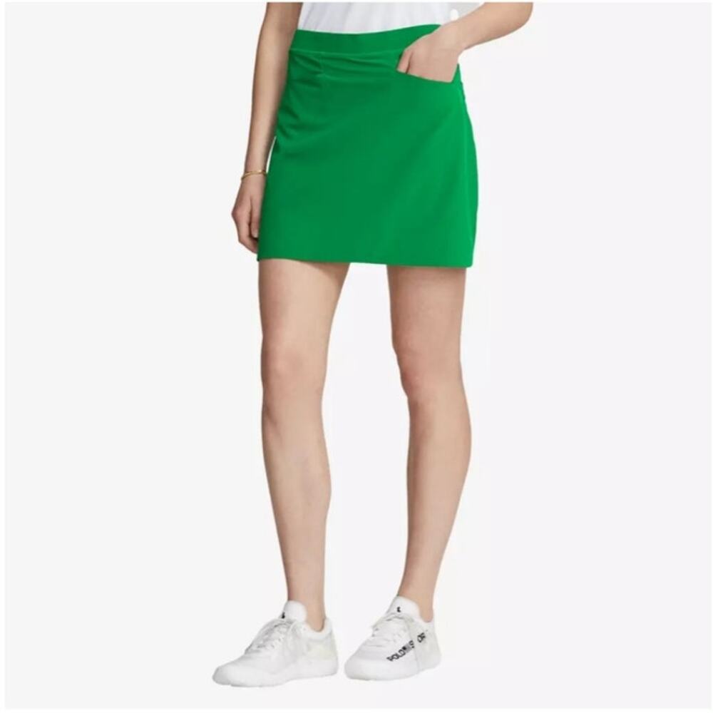 RLX Ralph Lauren Pleated AIM 4-Way Stretch 17” Golf Skort Green XS